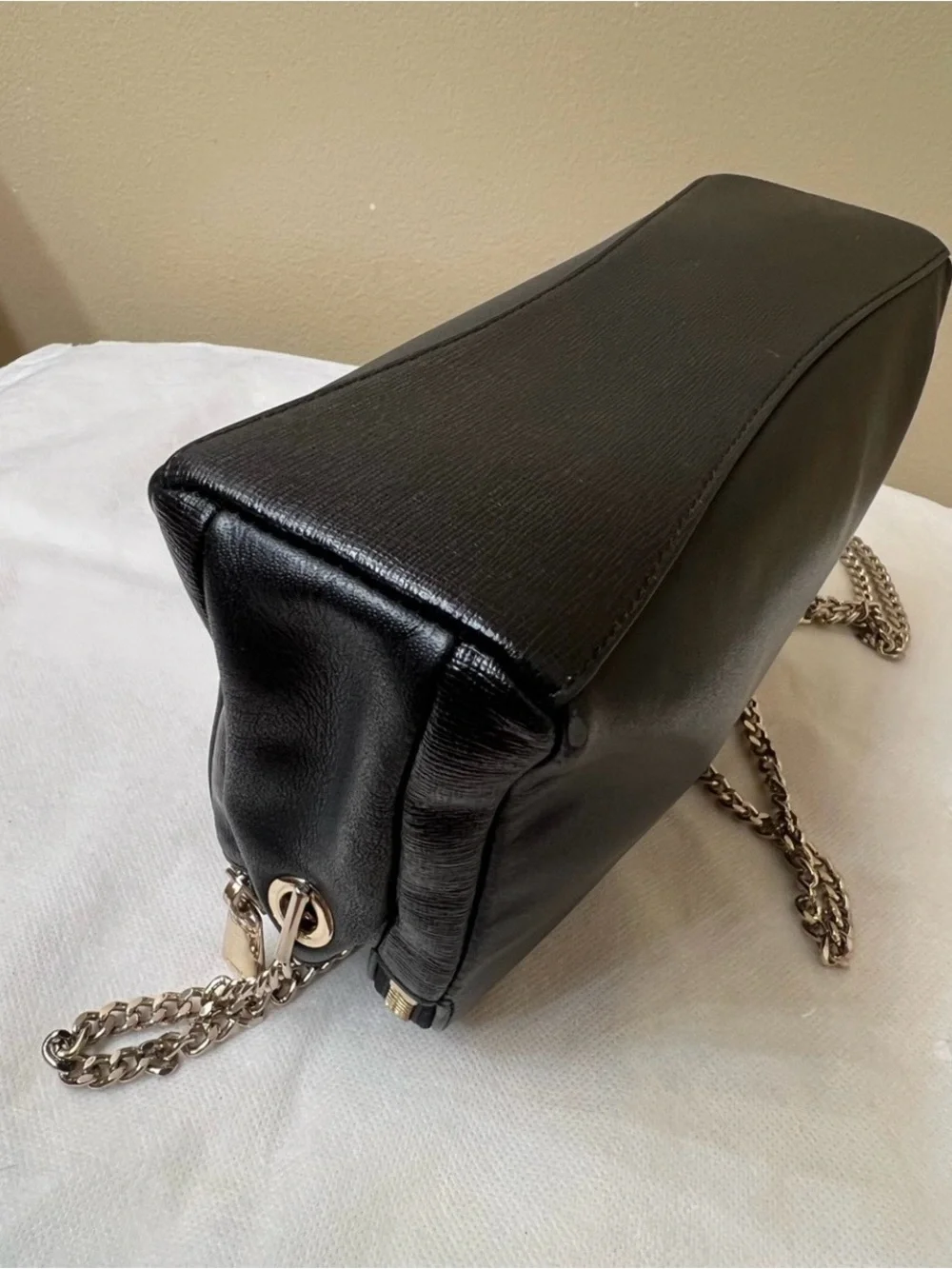 Furla Leather Double zipper Crossbody EUC